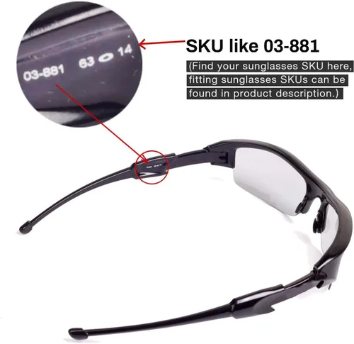 Miniatura 4 de Walleva Replacement Lenses And Rubber Kit For Oakley Flak Jacket Sunglasses - Multiple Options Available