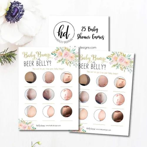 Miniatura 3 de Hadley Designs Juegos de baby shower para 20 invitados – Animales del bosque que conocen a mamá mejores juegos de baby shower para niñas, bromas