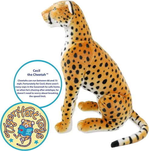 Miniatura 2 de TigerHart Cecil The Cheetah - Peluche de leopardo grande de 25 pulgadas de alto