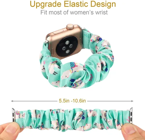 Miniatura 4 de Correas para mujer compatibles con Apple Watch Band de 1.5, 1.57, 1.65 y 1.73 pulgadas, lindo diseño estampado, pulseras de repuesto para iWatch