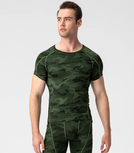 Miniatura 2 de SPVISE Camisetas de compresión para hombre, de manga corta, para entrenamiento, gimnasio, correr, secado fresco, deportes, capa base, atléticas