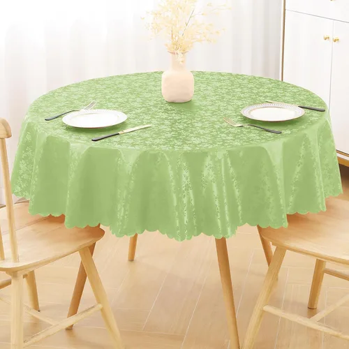 Miniatura 8 de Smiry Mantel cuadrado, mantel de vinilo resistente al agua, lavable, para cocina y comedor (azul bebé, 54 x 54 pulgadas)