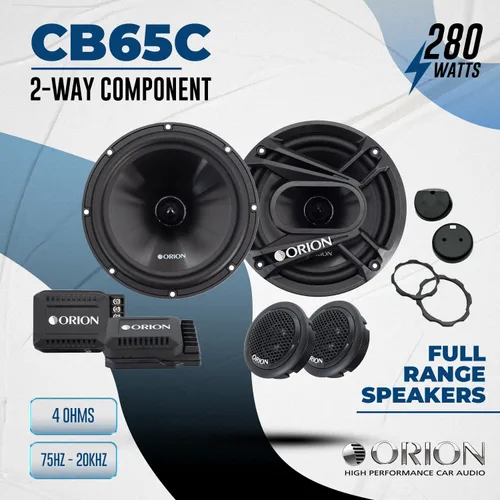 Miniatura 2 de ORION Cobalt Series CB65C - Sistema de componentes de audio para automóvil de 2 vías, altavoces de 6.5 pulgadas, rango completo, graves mejorados