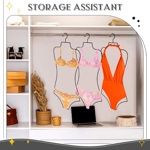 Miniatura 5 de Taiyin Colgador de bikini con forma de cuerpo Perchas de lencería de alambre para pantalla traje de baño traje de baño vestido deslizante