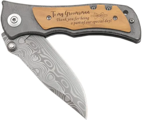 Miniatura 12 de XJF Cuchillo de bolsillo grabado para hermano - Regalo de cumpleaños, Navidad y graduación