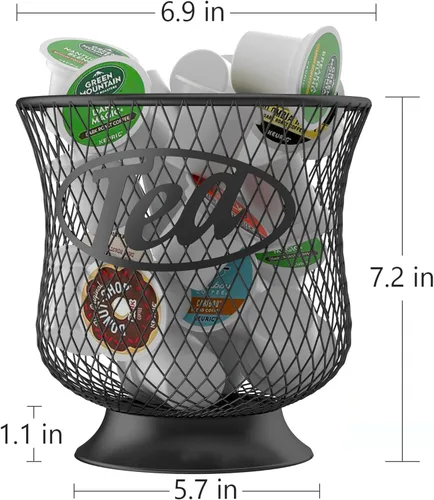 Miniatura 5 de ITHSKUILL Soporte para Cápsulas de Té, Organizador de Tazas K Resistente, Almacenamiento de Gran Capacidad de Tazas K para Cápsulas de Espresso