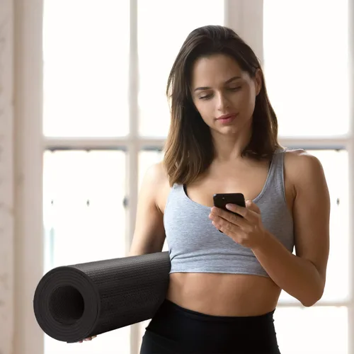 Miniatura 7 de CAMBIVO Esterilla de yoga para mujeres y hombres, esterilla de ejercicio extra larga y ancha (72"x48"/84"x30"), esterilla de entrenamiento grande