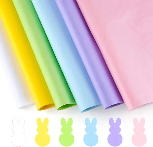 Miniatura 24 de CHRORINE Papel de seda morado - 60 hojas, 20 x 14.5 pulgadas, envoltura de regalos de arte de Halloween y fiesta, manualidades y decoración Púrpura
