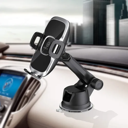 Miniatura 3 de Soporte de teléfono para tu coche – Soporte de teléfono para tablero y parabrisas con rotación de 60°, fuerte ventosa de doble bloqueo, abrazadera