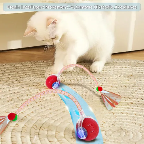 Miniatura 8 de Nuevo Juguete de Pelota para Gatos Mejorado - Speedy Tail 2.0 Juguete para Gatos, Pelota de Juguete Interactiva para Gatos, Juguetes Estimulantes