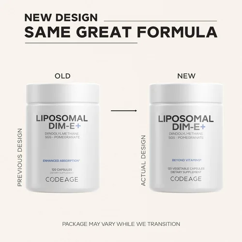 Miniatura 3 de Codeage Suplemento DIM liposomal – 4 meses de suministro de vitaminas DIM y SGS, granada, brócoli, isómeros de vitamina E tocoferoles