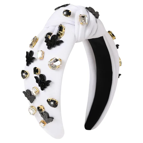 Miniatura 10 de Diademas de fantasma de Halloween para mujer, diadema de araña espeluznante con cuentas de diamantes de imitación de cristal, accesorios