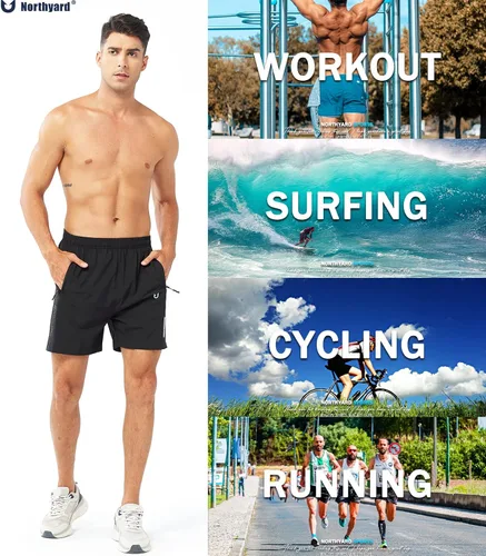 Miniatura 291 de NORTHYARD - Pantalones cortos deportivos para correr para hombres, ligeros, de secado rápido, 7, 5 o 9 pulgadas, para senderismo, deportes, gimnasio