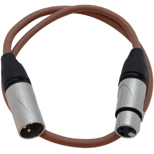 Miniatura 2 de Seismic Audio SAXLX-2Brown-Paquete de 6 cables de conexión XLR de 2 pies marrones - Cables de micrófono - Cables XLR macho a hembra - 2 pies
