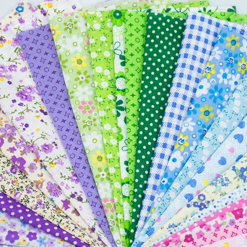 Miniatura 5 de Foraineam 50 piezas de 8 x 8 pulgadas (7.9 in x 7.9 in) surtido de tela de algodón para manualidades, cuadros de retazos impresos para manualidades