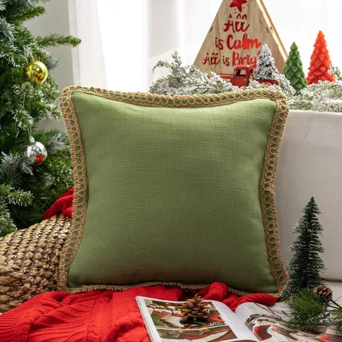 Miniatura 69 de Phantoscope Farmhouse - Fundas de almohada decorativas para exteriores, Poliéster & Mezcla de poliéster, Beige, 18" x 18