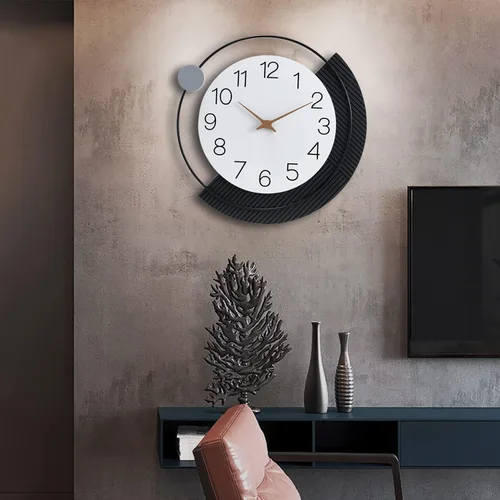 Miniatura 5 de Dankeit Reloj de pared decorativo de 40 cm, silencioso y sin tictac, de cuarzo, operado con batería, reloj grande para sala de estar, cocina, baño