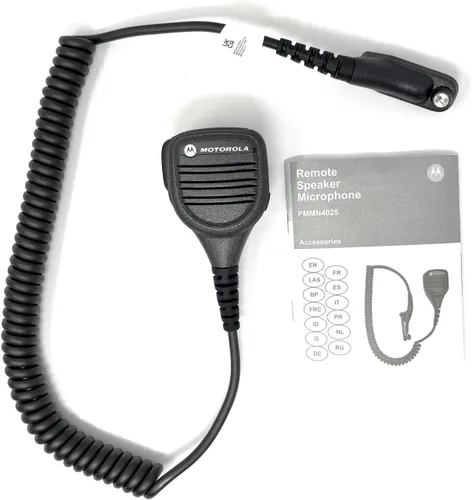 Motorola Original PMMN4025 PMMN4025A PMMN4025AL IMPRES Micrófono de altavoz remoto w/0.138 in Audio Jack para MotoTurbo XPR6300, XPR6350, XPR6380,