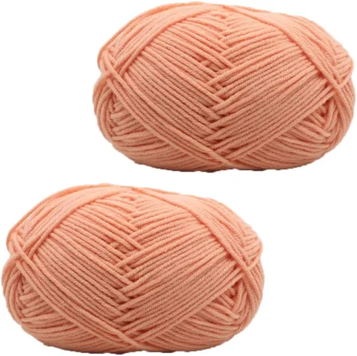 Miniatura 4 de 3.53 oz (2 rollos) Hilo de algodón de leche ecológico de algodón de ganchillo para tejer bufanda/hilo de ganchillo de lujo, cálido, suave, ligero, #1