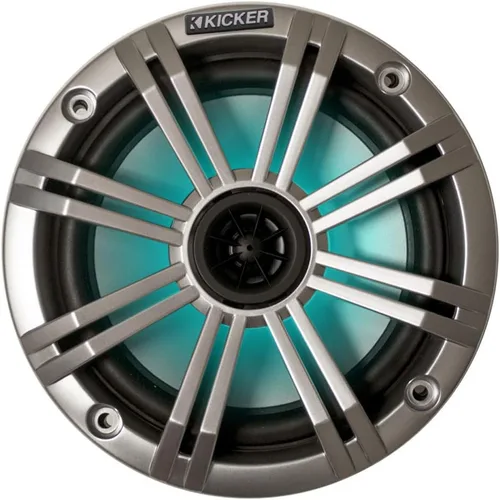 Miniatura 4 de KICKER Altavoces marinos LED plateados de 6.5 pulgadas (cantidad 4) 2 pares de altavoces de repuesto OEM LED Plata