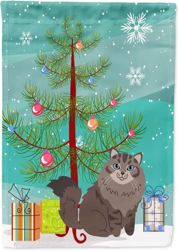 Miniatura 38 de Caroline's Treasures BB4411GF Bandera de jardín con diseño de gato abisinio con texto en inglés "Merry Christmas" para jardín, bandera decorativa