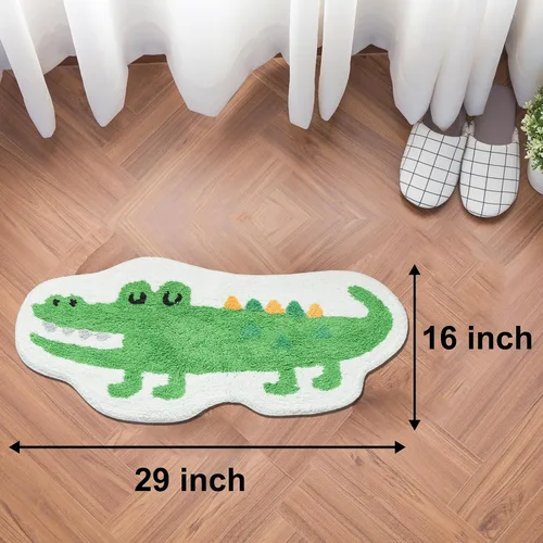 Miniatura 2 de Alfombras de baño, bonita alfombra de baño con forma de animal, no sorbe, absorbente, divertida decoración, alfombra de baño para baño, bañera