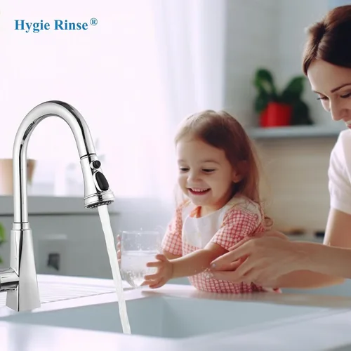 Miniatura 5 de Hygie Rinse Cabezal de llave de cocina universal de reemplazo con rociador de 3 funciones compatible con grifos Kohler/Moen/Delta, kit de adaptador