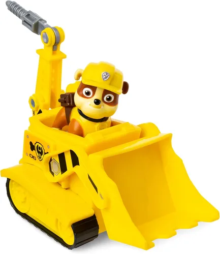 Miniatura 4 de PAW Patrol, Rubble's Bulldozer Vehículo con figura coleccionable, para niños de 3 años en adelante Vehículo de Rubble