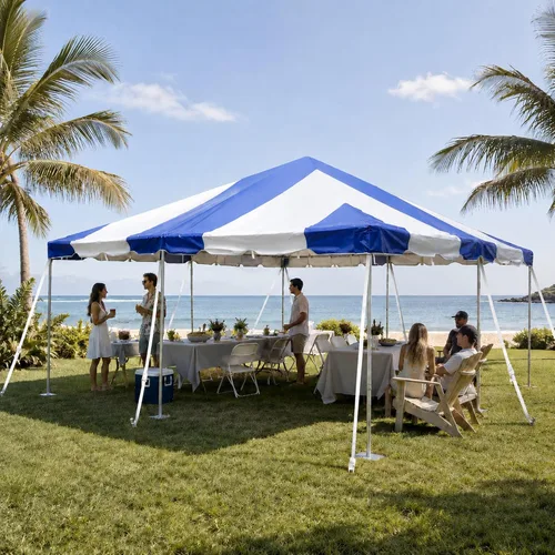 Miniatura 18 de Party Tents Direct Carpa para Fiesta de 20x30 - Marco de Acero - Gazebo al Aire Libre, Pabellón, Sombrilla para Sol, Refugio para Acampada - Verde