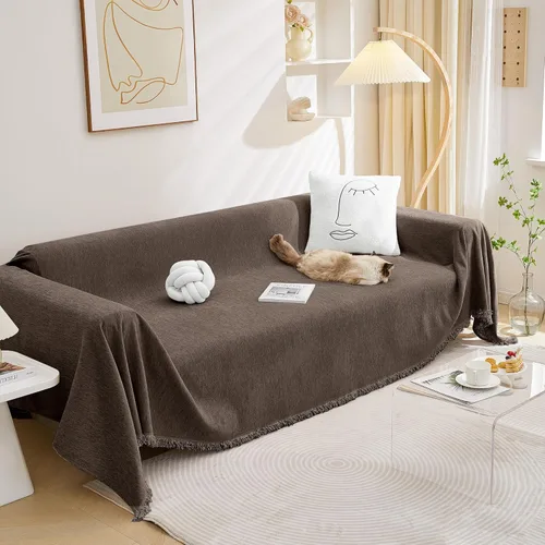 Miniatura 56 de MEETSKY Fundas para sofá modular de 3 cojines, lavables, mezcla de felpilla suave, protector de muebles, funda decorativa de estilo moderno