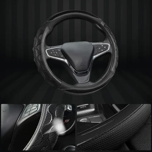 Miniatura 5 de Funda para volante GIANT PANDA para Chevy Silverado - Funda para volante de coche para Chevrolet Colorado Tahoe - Negro