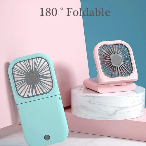 Miniatura 9 de Ventilador portátil para el cuello mini, silencioso, de mano, personal, plegable, recargable por USB, operado para el hogar, oficina, exteriores