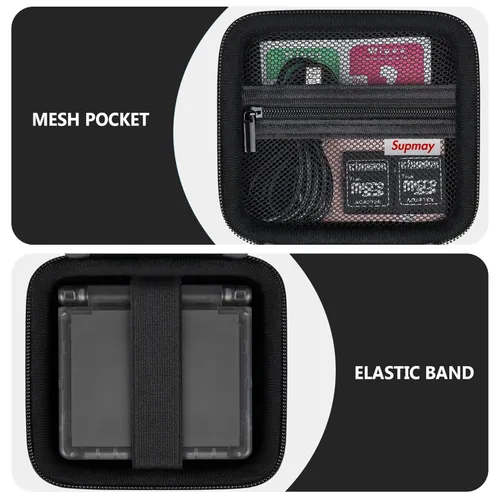 Miniatura 4 de Supmay Estuche Duro de Transporte para Consola de Juegos de Mano Retro RG34XXSP/ RG35XXSP, Portaconsola de Viaje Retro con Bolsa de Malla para Negro