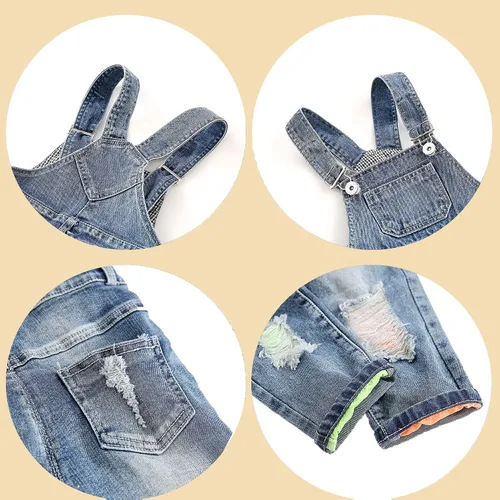Miniatura 22 de Conjunto de pantalones de jean para bebés y niños pequeños