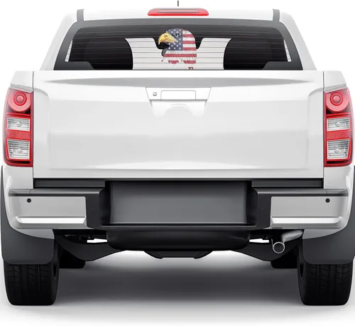 Miniatura 3 de Adhesivo de vinilo patriótico con bandera de Estados Unidos de Águila Americana para ventana de automóvil, parachoques de automóvil, camión