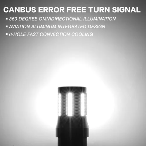 Miniatura 2 de TUINCYN Bombilla LED 7440 con resistencia de carga incorporada, 12 V, 54 piezas, chip sin hiperflash 7440NA 7441 992 T20 W21W CANBUS luz de señal