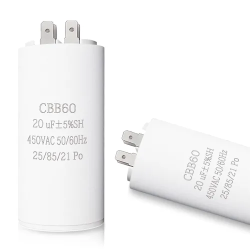 Condensador de funcionamiento del motor 20UF CBB60, 450VAC 50/60HZ Condensador cilíndrico para funcionamiento del motor, lavadoras, acondicionadores
