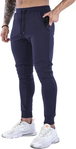 Miniatura 11 de Wangdo - Pantalones de gimnasio delgados para hombre, pantalones deportivos de entrenamiento cónicos, pantalones deportivos casuales para correr