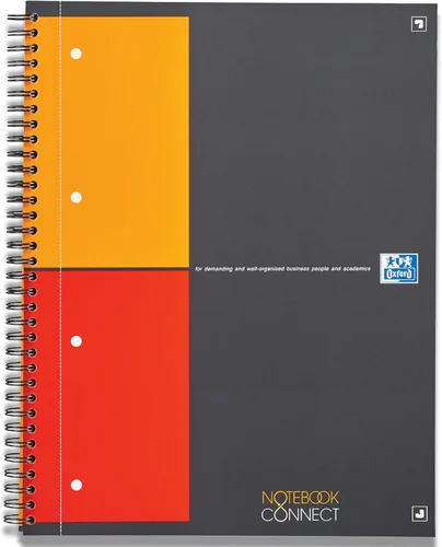 Miniatura 8 de Oxford International - Cuaderno activo con tapa de polietileno A4+, rayas estrechas con margen y perforado, incluye divisor reposicionable, 80