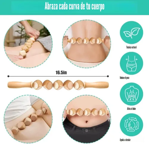 Miniatura 7 de JUANWAN Juego de herramientas de masaje de terapia de madera 10 en 1 Gua Sha Masajeador de madera para moldeo corporal Juego de herramientas