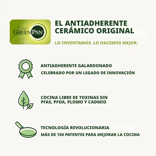 Miniatura 11 de GreenPan Valencia Pro - Juego de utensilios de cocina antiadherentes de cerámica, sin PFAS, listos para inducción, ollas y sartenes anodizadas duras