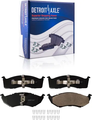 Miniatura 122 de Detroit Axle - Pastillas de freno de cerámica delanteras Reemplazo de pinza de freno derecha para Dodge Ram 1500 Dakota, Ram 1500 Classic - Juego