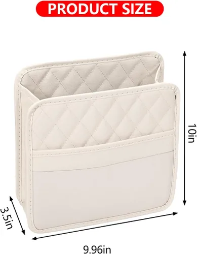 Miniatura 2 de Mandark Organizador de respaldo de asiento de automóvil, cuero PU, bolsillo de almacenamiento colgante para asiento trasero del vehículo, accesorios