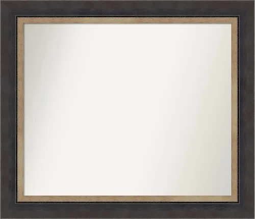 Miniatura 155 de Amanti Art Espejo personalizado, espejo de baño negro Astor, espejo de pared o espejo de tocador de baño sobre el fregadero (25 x 25 pulgadas)