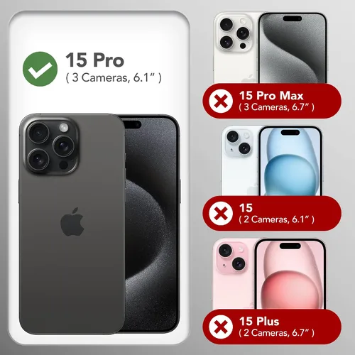 Miniatura 38 de GONEZ Funda de silicona para iPhone 15 Pro Max, compatible con Magsafe, protector de cámara + protector de pantalla, forro de microfibra suave