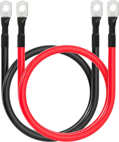 Miniatura 24 de Cable de batería 1/0 AWG 1/0AWG Calibre Cables de inversor de batería para automotriz, solar, marino, barco, RV, automóvil, motocicleta