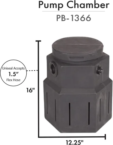 Miniatura 4 de HALF OFF PONDS Kit completo de cascada sin estanque 3300, con forro de PVC de 8 pies por 10 pies y bomba sumergible de la serie Manta de 3,300 GPH