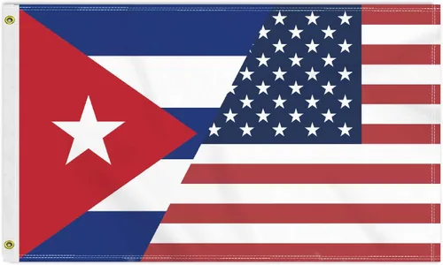 Bandera de Cuba de Estados Unidos de 3 x 5 pies, gran pancarta cubana de América 150D para exteriores, impresión de doble cara, decoración americana