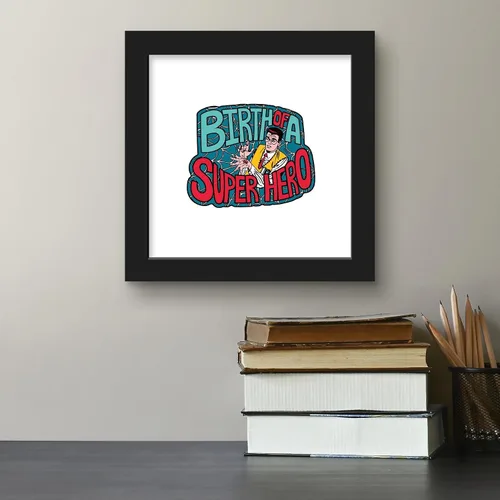 Miniatura 4 de Trends International Gallery Pops Marvel Spider-Man - Arte de pared retro Spotlight Nacimiento de un superhéroe, versión enmarcada negra, 12 x 12
