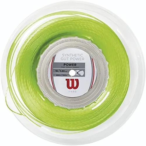 Miniatura 7 de WILSON Synthetic Gut Power - Cordaje para raqueta de tenis, juego y carrete de 200 m, calibre 16 y 17 Negro